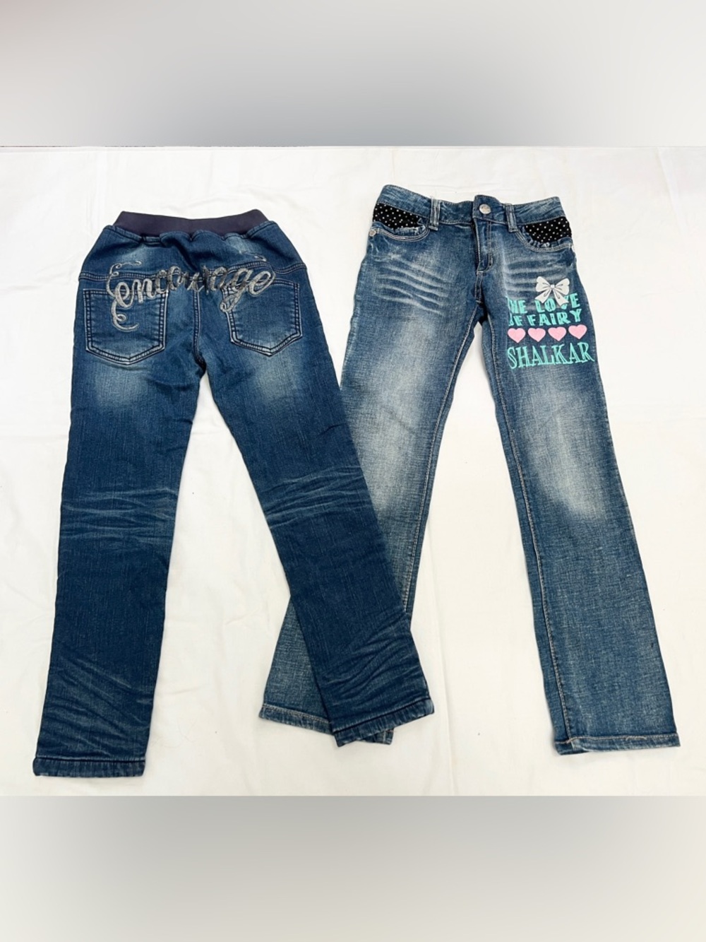 Girls' Blue Denim Jeans Korean & Japanese brand